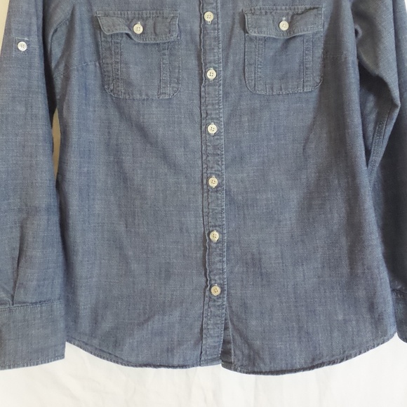 J. Crew "the perfect shirt" chambray button down shirt || XS - Picture 3 of 10